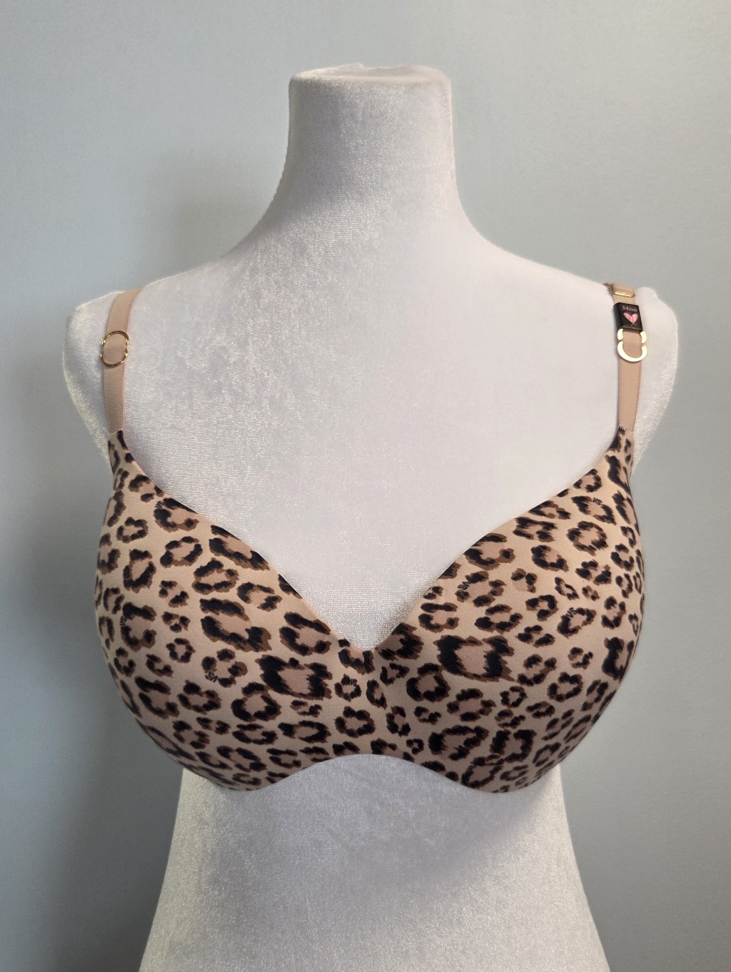 Victoria's Secret - Leopard Print Bra - Nude/Black